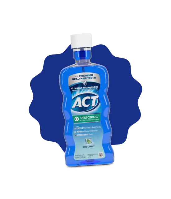 Front of ACT® Restoring  bottle.