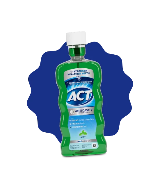 Front of ACT® Anticavity bottle.